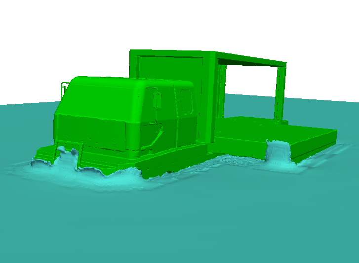 Hydrodynamic analysis on amphibious vehicle to predict wave drag.